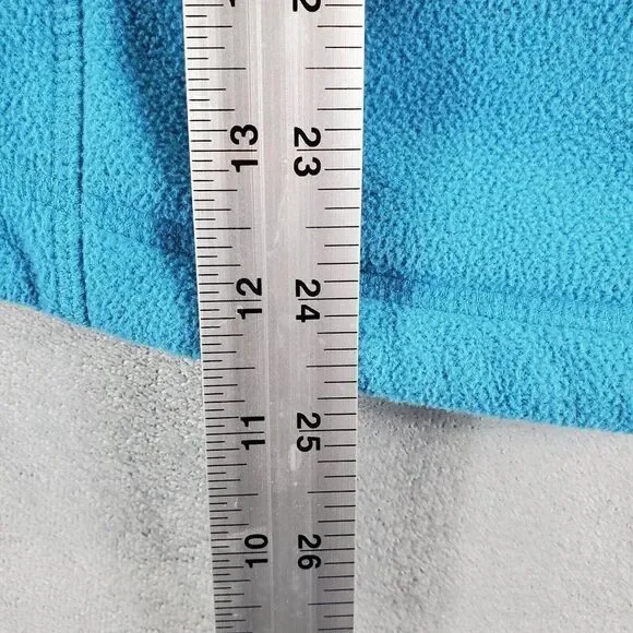 Lands End Vest Womens Medium Blue Fleece Full Zip - Picture 3 of 7